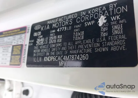 2021 Kia Sportage S from USA, damaged, VIN KNDP6CAC4M7874260